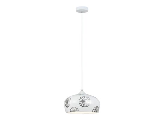 Lampa wisząca Ginger E14 1x40 W IP20 srebrny / biały