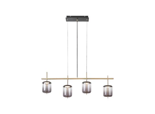 Lampa wisząca Delice LED 24 W czarny/ brąz / szkło dymne