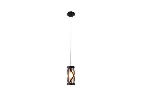 Lampa wisząca Oberon E14 1x40 W kawa/bursztynowy