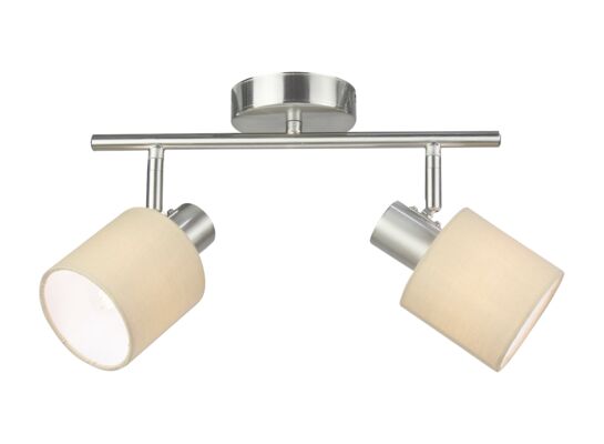 Spot Natina E14 2x25 W brązowy/chrom satyna