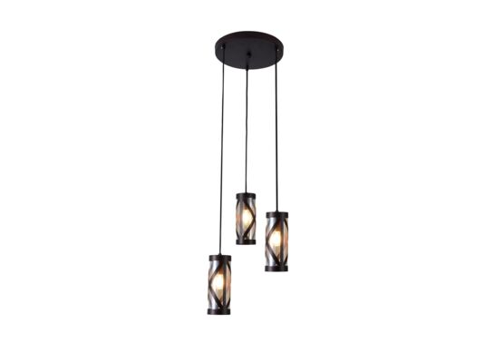 Lampa wisząca Oberon E14 3x40 W kawa/bursztynowy