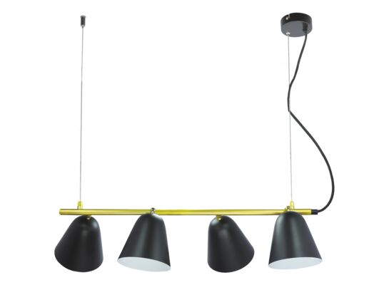 Lampa wisząca Alder E14 4x40 W IP20 czarny/złoty/biały