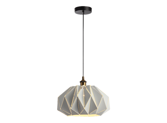 Lampa wisząca CATANIA 46311 biały matowy, antyczny mosiądz