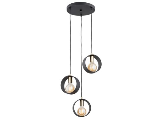 Lampa wisząca AMADORA 1449 czarny, mosiądz