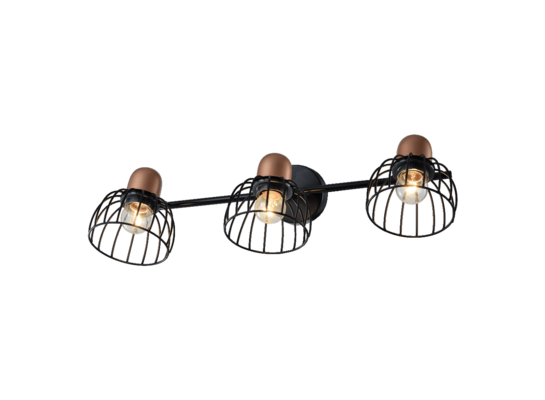 Kinkiet BASKET 75464 czarny, miedziany
