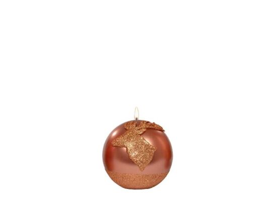 Świeca kula K-4 Shiny Reindeer 10 cm metalik antyczna miedź