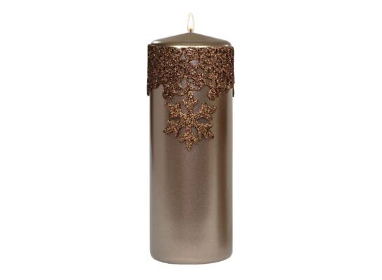 Świeca pieńkowa 200 x 70 Glitter Star metalik piaski pustyni