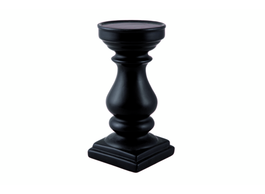 Świecznik ceramiczny 23 cm czarny
