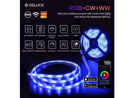 Zestaw LED RGB Wi-FI 3 m Smart Tuya IP65 + CCT + Dim 12V