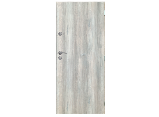 Drzwi zewnętrzne stalowe Turkus Slim 90 prawe dąb bielony
