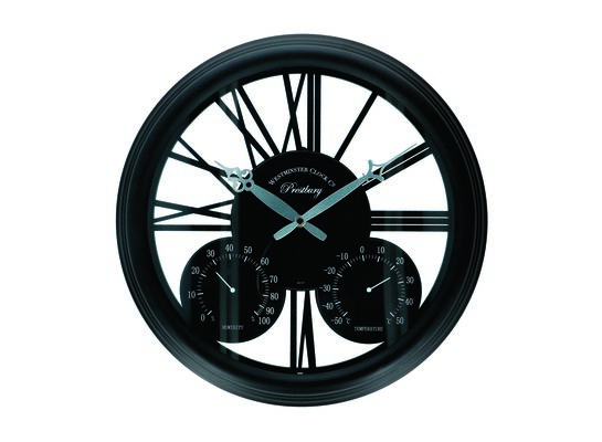 Zegar ścienny czarny 38,5 cm