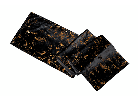 Bieżnik Velvet 32 x 150 cm czarno-złoty