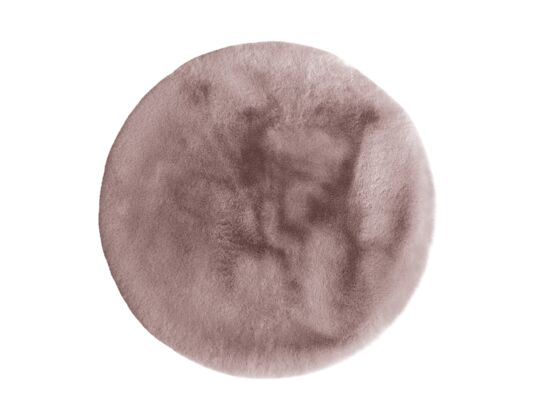 Dywan futrzany Ø90 cm pudrowy róż