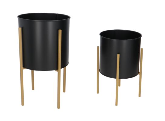 Osłonka metalowa czarno-złota 2 sztuki