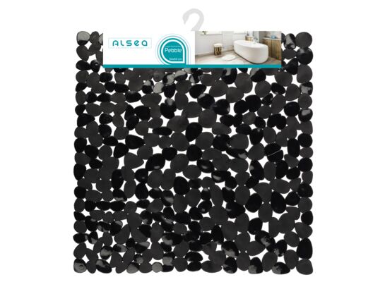 Mata łazienkowa PEBBLE 54 x 54 cm czarny