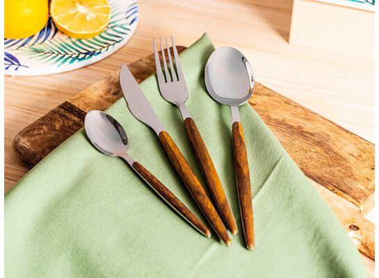 Komplet sztućców Natural w pudełku 24 sztuki