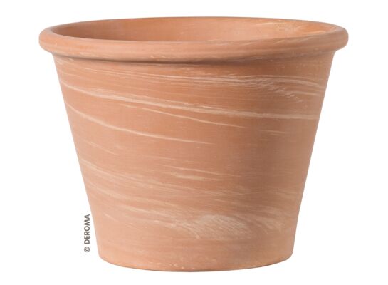 Doniczka ceramiczna Vasum Duo Bianco 25 cm ceglana