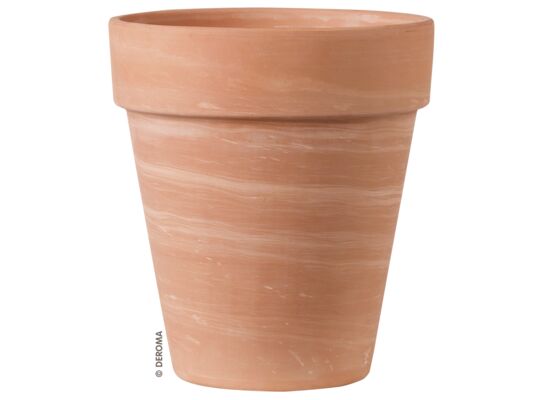 Doniczka ceramiczna Vaso Alto Duo Bianco 26 cm ceglana