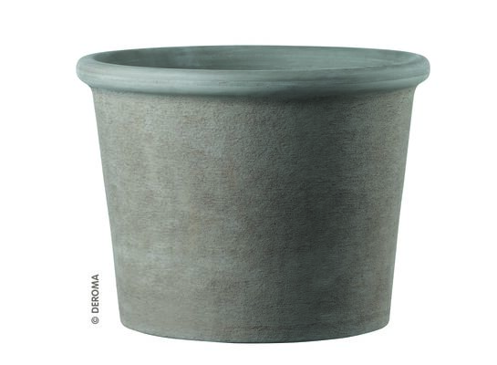 Doniczka ceramiczna Cilindro Bordato Primitivo GRAFITE 28 cm