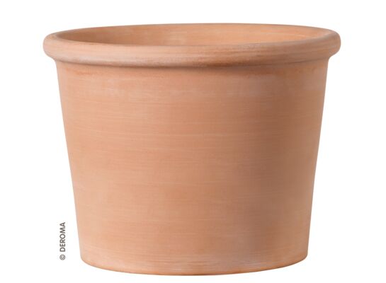 Doniczka ceramiczna Cilindro Bordato Primitivo 28 cm ceglana