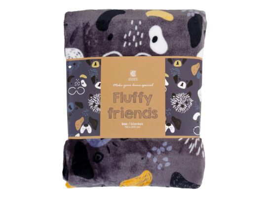 Koc Fluffy Friends 150 x 200 cm ciemny szary