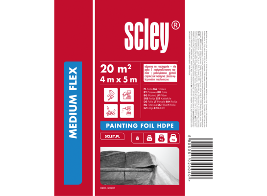 Folia Scley 4 x 5 m HDPE Medium Flex 0,01 mm