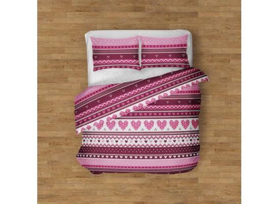 Pościel z microfibry Darling 160 x 200 cm ciemny róż