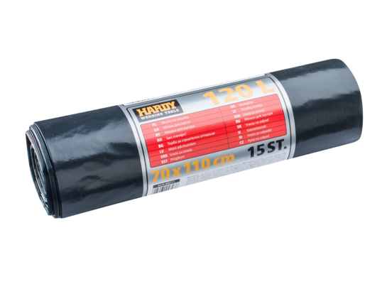 Worki FlexExtra 120 l 0,08 mm 15 sztuk szare Scley