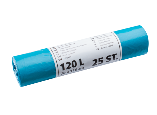 Worki FlexStandart 120 l 0,03 mm niebieskie 25 sztuk Scley