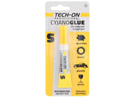Klej Cyjanoglue do połączeń sztywnych 2 g TECH-ON