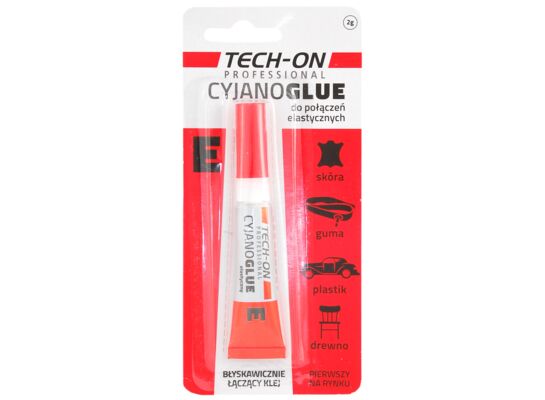 Klej Cyjanoglue do połączeń elastycznych 2 g TECH-ON