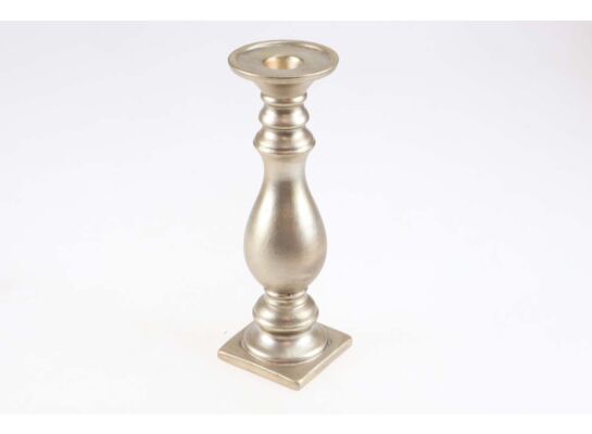 Świecznik ceramiczny 25 cm antyczny złoty