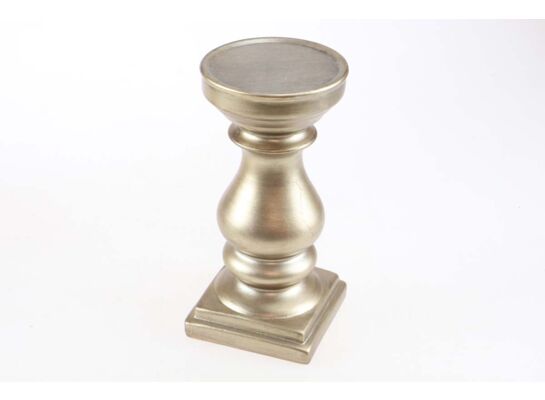 Świecznik ceramiczny 23 cm antyczny złoty