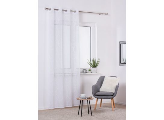 Firana z kółkami VISTA 140 x 260 cm biała