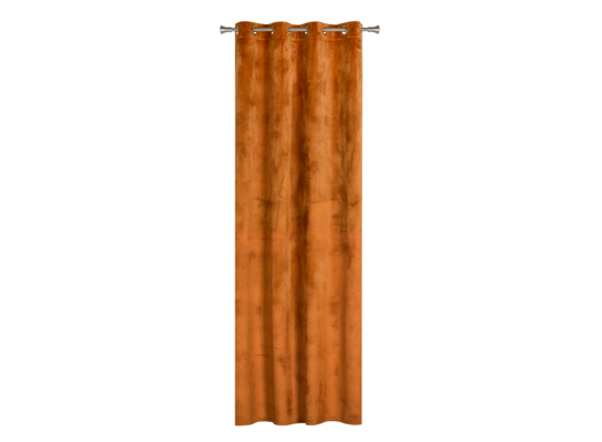 Zasłona z kółkami VELVET 140 x 260 cm ochra
