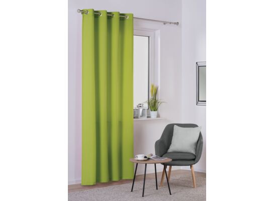 Zasłona z kółkami OXFORD 140 x 260 cm limonkowa