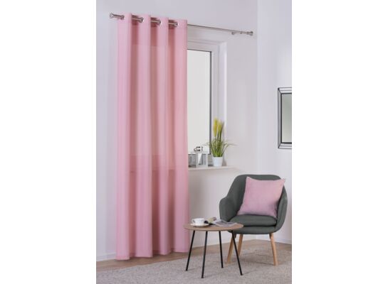 Zasłona z kółkami OXFORD 140 x 260 cm różowa