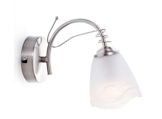 Kinkiet 1-płomienny Andrea E14 nikiel mat