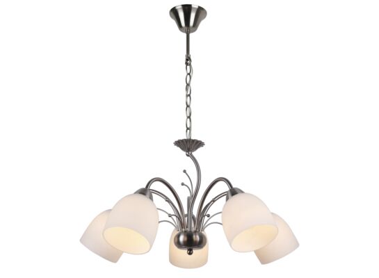 Lampa wisząca 5-płomienna Alice  E27 nikiel mat