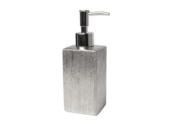 Dozownik do mydła FLOSS 6,5 x 6,5 x 18 cm srebrny