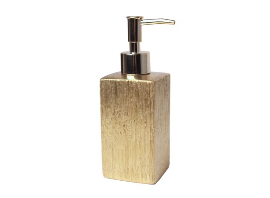 Dozownik do mydła FLOSS 6,5 x 6,5 x 18 cm złoty