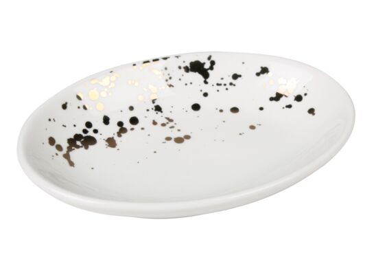 Mydelniczka SKYLIGHT 13 x 9 x 2,5 cm biało-złoty