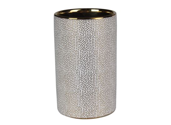 Kubek SNAKE 6,5 x 6,5 x 10,7 cm biało-złoty