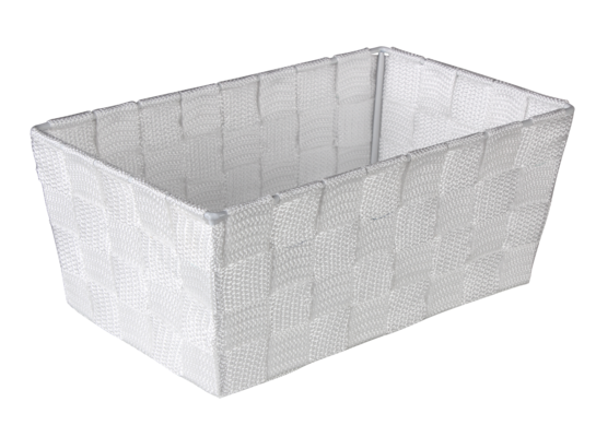 Organizer DOMI 10 x 25 x 15 cm pleciony biały