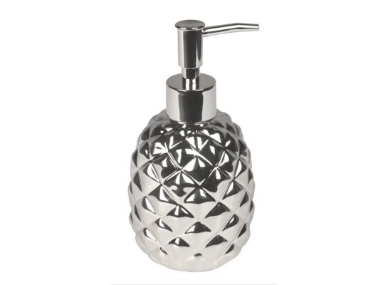 Dozownik PINEAPPLE 9 x 17 cm srebrny