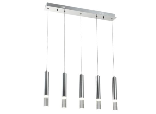 Lampa wisząca 5-płomienna Gwen chrom