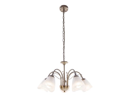 Lampa wisząca 5-płomienna Andrea E14 patyna