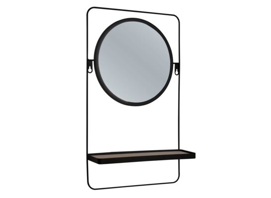 Lustro z półką GETZ 30 x 50 x 8 cm czarny