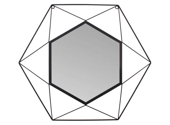 Lustro wiszące HUBBARD 53 x 46,5 x 7,5 cm czarny