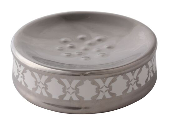 Mydelniczka GLAZE 10 x 10 x 3 cm srebrny